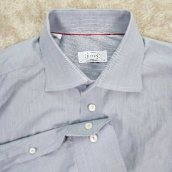 ETON Other - Eton Contemporary Dress Shirt Striped Men's 16 41 Long Sleeve Button Down Preppy